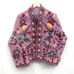 Chaqueta Suzani Bordada a Mano Estilo Boho, Chaqueta Floral, Chaqueta Suzani Bordada, Chaqueta TNT, Ropa de Mujer - Product Image 1