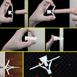 Tornillos autorroscantes, Anclaje de plástico, Tuerca de mariposa de nailon, Anclaje de pared, Anclaje de mariposa con alas de nailon, Anclaje de plástico para paneles de yeso - Product Image 3