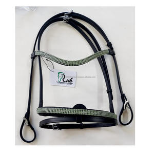 Brida de charol para montar a caballo, cuero negro ligero, diseño islandesa - Product Image 4