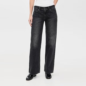 Jeans taille haute coupe mom pour femme, délavage vintage, confort décontracté et style tendance, disponible à la vente depuis le Bangladesh - Product Image 2