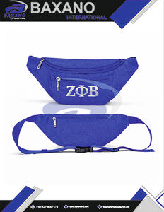 Riñonera Zeta Phi Beta Sorority con Patrón de Letras ZPB, Cierre de Cremallera, Impermeable, Unisex, Bolsa de Cintura Cruzada - Product Image 6