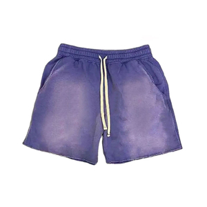 Pantalones Cortos de Algodón Verde Menta con Cordón para Hombre, Casuales, Lavado Decolorado, Cintura Media, Transpirables - Product Image 4