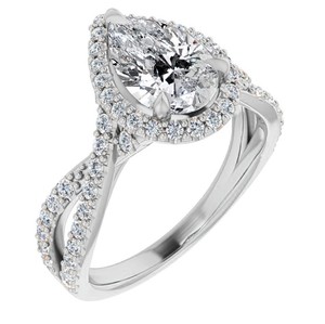 Bague de fiançailles en moissanite taille poire, argent sterling plaqué or 14 carats, bijoux de luxe pour promesse de mariage et anniversaire - Product Image 3