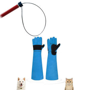 Guantes Largos de Protección para Manipulación de Mascotas de 18 Pulgadas, Resistentes a Mordeduras y Arañazos, de Cuero Vacuno, por GREEN SWIFT INDUSTRIES - Product Image 2