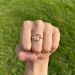 Bague de fiançailles romantique en or jaune 14 carats avec diamant de laboratoire taille brillant de 0,51 carat certifié IGI pour femme, anniversaire, mariage - Product Image 4