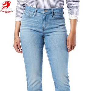 Jeans slim fit de qualité supérieure pour femmes, design à jambe fuselée, tissu extensible doux, poches fonctionnelles, fabriqué en [matériau]. - Product Image 4