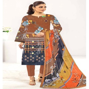 AF Fashion Vol 4 Señoras 3 piezas Salwar Kameez Vestido de marca Impresión digital Material de césped Ropa de estilo indio y pakistaní - Product Image 6