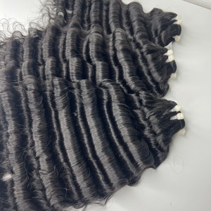 Mèches ondulées non chimiques à double tirage sans enchevêtrement Extensions de cheveux ondulés 100% bruts - Product Image 4