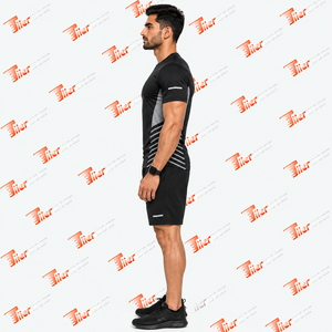 Camiseta Deportiva para Hombre, Poliéster y Elastano, 180 GSM, Ligera, Elástica, Transpirable, de Secado Rápido, para Entrenamiento, Personalizable OEM - Product Image 3
