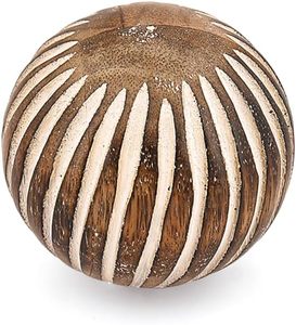 <b>Decorative</b> Ball Mango Wood Round Balls Set of 3 - Coffee Table Centerpiece Home Décor Living Room, Bedroom, <b>Kitchen</b> - Product Image 2
