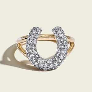 Anillo de Oro 14K Personalizado con Diamante Cultivado en Laboratorio en Forma de Herradura, Sólido, Vintage, de la Suerte, Venta al por Mayor B2B, Precio de Fábrica, Fabricante - Product Image 1