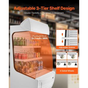 Dispositivo di raffreddamento a 2 livelli per Merchandiser all'aperto con cortina d'aria 12,7cu. ft per refrigeratori e dispositivi di raffreddamento della categoria di prodotto - Product Image 5