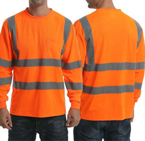 Camisetas de Seguridad Reflectantes para Construcción, Camisetas de Trabajo de Alta Visibilidad para Hombre, Camisetas de Manga Larga con Logotipo Personalizado - Product Image 2
