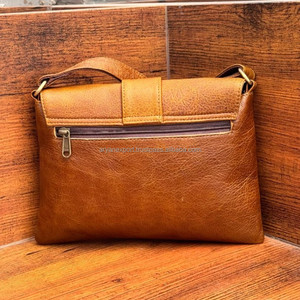 กระเป๋าถือหนังแท้สำหรับผู้หญิง, กระเป๋าพาดลำตัวดีไซน์วินเทจกระเป๋าหนังวัวคุณภาพสูง - Product Image 5