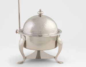 Elegante y Duradero Plato para Calentar Comida de Acero Inoxidable Martillado con Soporte para Tapa Colgante, Servidor de Buffet Premium, Tamaños Personalizables para Hotel - Product Image 3