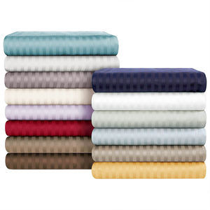High Quality 4-Piece <b>Queen</b> <b>Size</b> Pure Compact Cotton Satin Stripes 1 cm Comforter Set 400TC Hotel & Home Use - Product Image 5