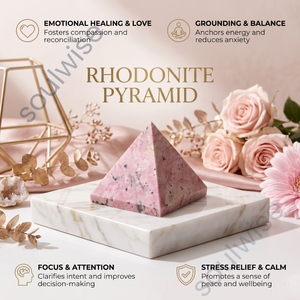 คริสตัลโรโดโครไซต์ธรรมชาติทรงพีระมิด สีชมพูขาว แถบสีขาวขัดเงา อัญมณีจากอินเดีย คาร์ตาวยา สำหรับตกแต่งและสะสม - Product Image 4