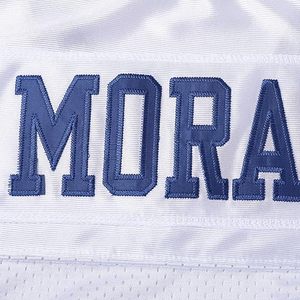 Camiseta de Fútbol Blanca con Detalles Azules y Naranjas, Número 7, Material de Malla, Diseño Duradero, Ropa Deportiva - Product Image 5