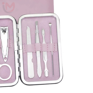 Hot Selling 7-in-1 High Quality Stainless Steel Manicure Set Cuticle Care Nail Clipper <b>Tools</b> with Travel Case Personal Care Kit - Product Image 3