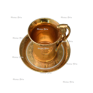 Handmade Brass Tea Serving <b>Cup</b> And Saucers With Top Quality Tea <b>Cup</b> And Saucer Customized Shape And Size <b>Cup</b> Saucer - Product Image 1