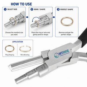 Professional <b>Multi</b> Size Stepped Bail Making <b>Pliers</b> Jewelry Wire Looping Forming <b>Tool</b> Keywords - Product Image 3