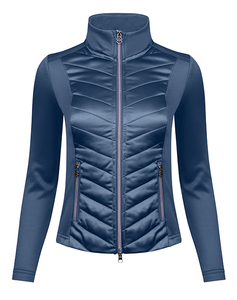 Chaqueta Ecuestre para Dama de Último Diseño, Colores Personalizados, Azul, Acolchada, Nailon, Spandex, Poliéster, Tejido Elástico en 4 Direcciones, Alta Calidad - Product Image 1