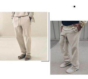Pantalones Deportivos de Invierno para Hombre, Estilo Urbano, Cuello Redondo, Algodón, Pierna Recta, Ecológicos, Transpirables, Estampado 2 en 1 - Product Image 4