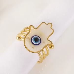 แหวนรองจานลายตาปีศาจพร้อมดีไซน์นาซาร์สีน้ำเงินสำหรับตกแต่งโต๊ะอาหาร สร้างบรรยากาศทางจิตวิญญาณ ใช้สำหรับจัดโต๊ะและเป็นของขวัญ - Product Image 3