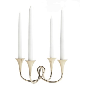 Candelero de Latón Natural Hecho a Mano, Elegante y Duradero, para el Hogar, Bodas, Pascua, Navidad, San Valentín, Cumpleaños - Product Image 1