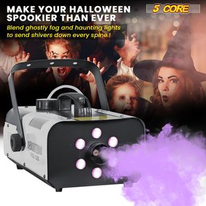 Máquina de humo de niebla de 1200W, luces LED de 10,000CFM para interiores y exteriores, fabricante de niebla de 1L para fiesta de Halloween, boda, iluminación de fiesta con cable - Product Image 5
