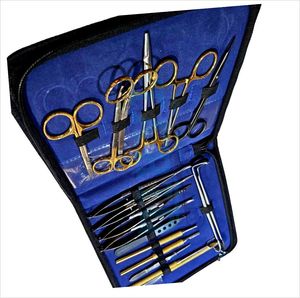 Nouvel Arrivage Kit d'Instruments de Chirurgie Mineure en Acier Doré : Porte-Aiguille, Ciseaux Metzenbaum, Ciseaux à Pansements, Manche de Scalpel - Product Image 5