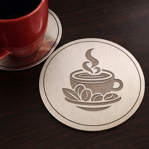 Cadeaux promotionnels OEM, sous-verres métalliques personnalisés avec logo - Product Image 6