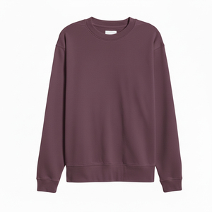เสื้อสเวตเชิ้ตคอกลมแบบยูนิเซ็กซ์ สีพื้น ทรงโอเวอร์ไซส์ แขนปกติ ผ้าเฟรนช์เทอร์รี่ถัก สวมใส่สบายๆ สำหรับฤดูใบไม้ร่วง - Product Image 1