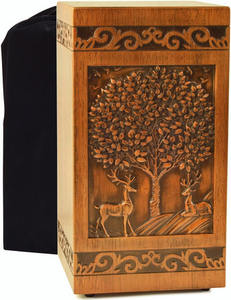 โกศบรรจุอัฐิไม้ธรรมชาติสไตล์อเมริกัน งานแฮนด์เมด สำหรับผู้ใหญ่ ราคาประหยัด รับทำโลโก้ตามสั่ง สำหรับทั้งชายและหญิง ขายดี - Product Image 1