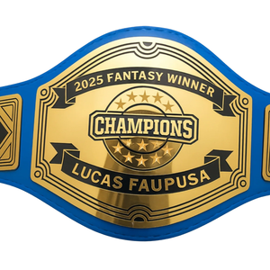 Ceinture de championnat Fantasy Winner personnalisable, ceinture de titre sportif Lucas Faupusa - Product Image 2