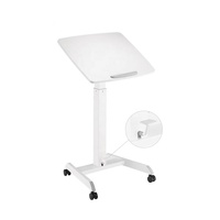 Bureau de travail mobile réglable en hauteur avec pédale et plateau inclinable