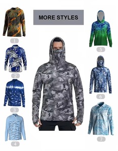 Camisa de Pesca con Capucha de Manga Larga para Hombre, Protección Solar UPF 50, Anti UV, Secado Rápido, Poliéster/Algodón, Ropa para Exteriores - Product Image 1