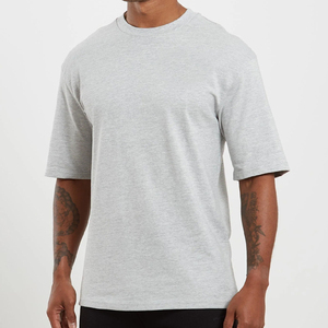 T-shirts pour hommes en polyester/coton mélangé, tricotés, respirants, écologiques, de haute qualité, avec logo personnalisé, grandes tailles, vente en gros - Product Image 5
