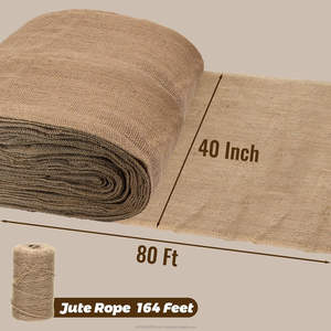 ผ้าใยปอกระเจาธรรมชาติ 100% เป็นมิตรกับสิ่งแวดล้อม ทนทาน ย่อยสลายได้ทางชีวภาพ ความหนาแน่น 260 GSM กว้าง 40 นิ้ว x ยาว 80 ฟุต น้ำหนัก 9 ออนซ์ แบบม้วน - Product Image 2