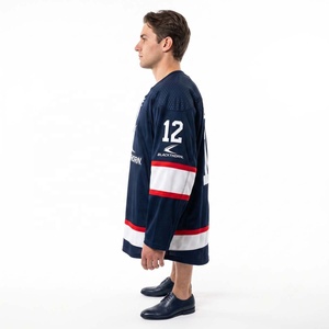 Camisetas de Hockey sobre Hielo Reversibles, Ligeras y Transpirables, 100% Poliéster, Diseño a Cuadros y Camuflaje, Nombre del Jugador, Nombre del Equipo, Servicio Personalizado OEM - Product Image 3