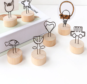 Wood And Metal Place <b>Card</b> Holder <b>Wedding</b> Parties Decoration Crafts Business <b>Card</b> Holder Office Decorative Desktop - Product Image 1