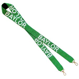 Sangle de sac à main perlée artisanale en coton BAYLOR, accessoire audacieux pour afficher le spirit d'équipe, avec broderie de perles complexe, pour les fans des Bears de Baylor le jour du match - Product Image 1