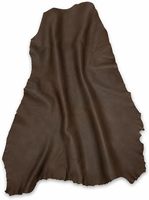Tapis en cuir de chèvre véritable brun, texture grainée, pour sacs, chaussures, accessoires.