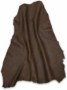 Tapis en cuir de chèvre véritable brun, texture grainée, pour sacs, chaussures, accessoires. - Product Image 3