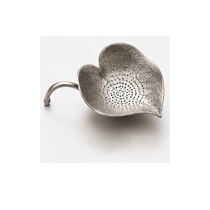 Brass Leaf Shape <b>Tea</b> Strainer Reusable Creative Design Brushed Finish - Product Image 5