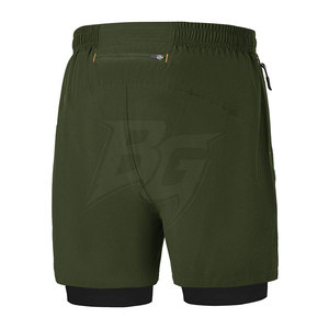 Nouvel Arrivage Short de Fitness Homme Uni Décontracté Taille Mi-Haute en Tissu Respirant Écologique Séchage Rapide pour Musculation Professionnelle - Product Image 2