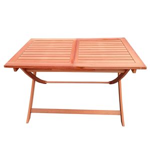 Teak <b>Foldable</b> Patio Dining Set 4 Chairs and 1 <b>Table</b> Indoor and Outdoor Universal <b>Garden</b> Set - Product Image 5