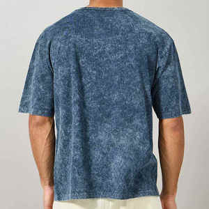 Nouveau design T-shirt homme personnalisé délavé à l'acide, mélange coton-polyester, manches courtes, coupe ample, vierge, haute qualité, streetwear - Product Image 3