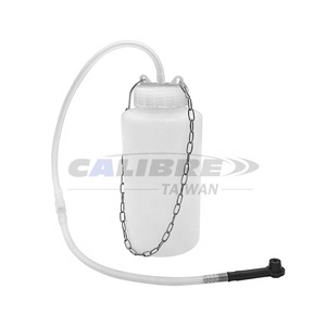 Kit de purge de liquide de frein pour une personne TAIWAN CALIBRE 1L avec bouteille de récupération et clapet anti-retour, matériau ABS blanc, crochet de chaîne - Product Image 1