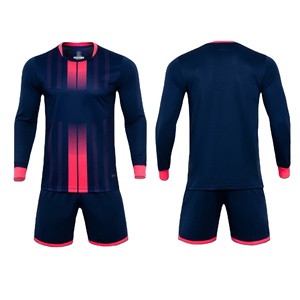 Conjunto de Uniforme de Fútbol para Hombre, Camisetas de Fútbol de Manga Larga, Pantalones Cortos, Impresión Personalizada, Material Personalizado, Color Personalizado, Servicio OEM - Product Image 1